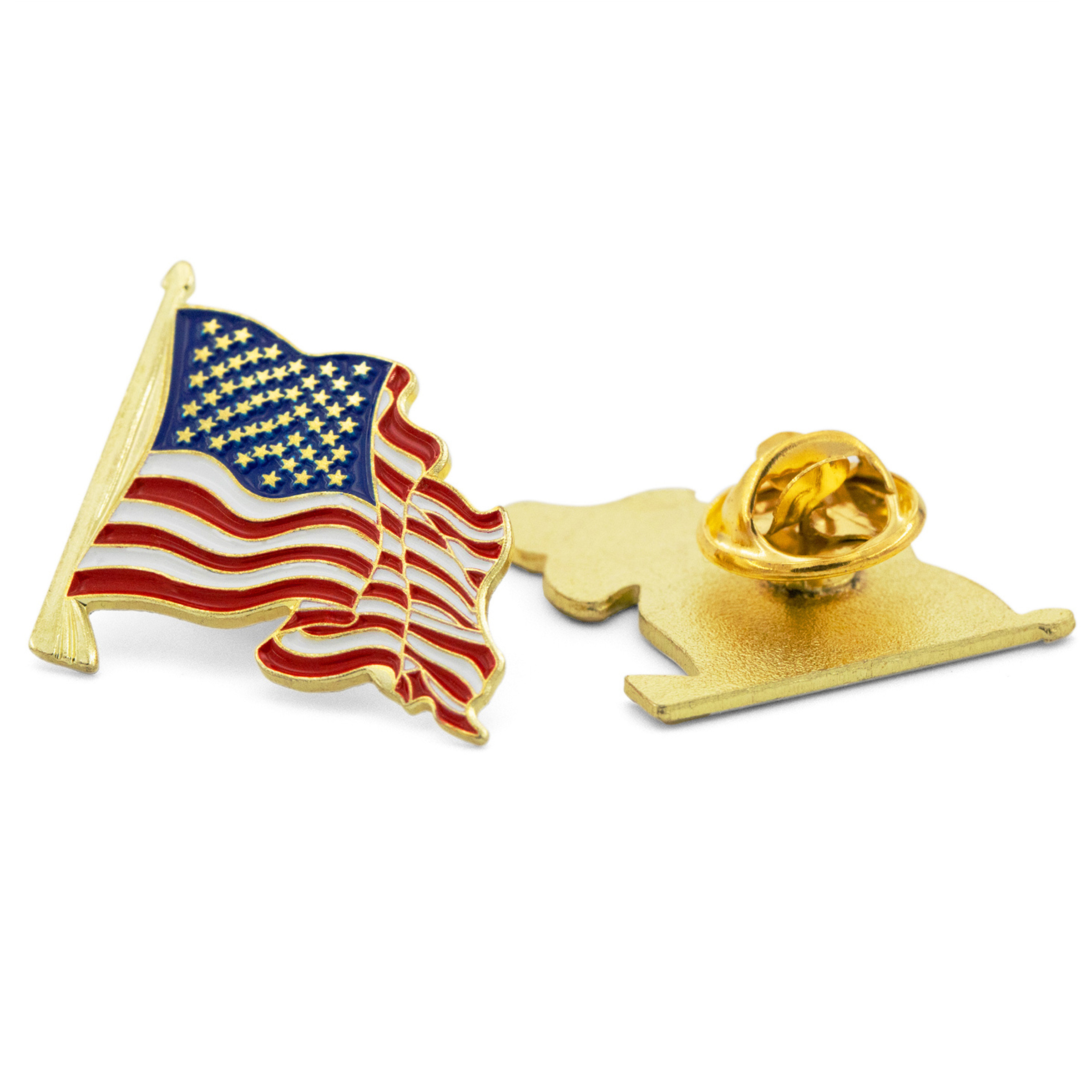 American Flag Die Struck Patriotic Lapel Pin 2