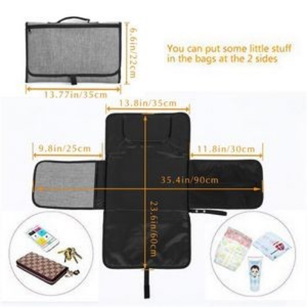 Diaper Changing Pad Portable Change Mat With Head Cushion 3