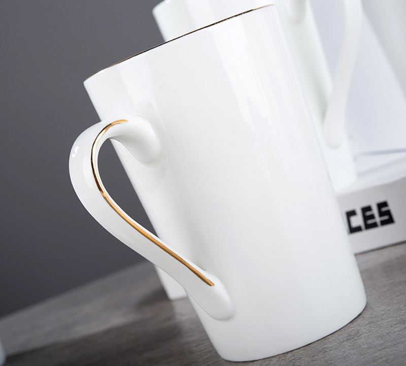 Creative Gold Line Couple Ceramic Bone China Mug 8