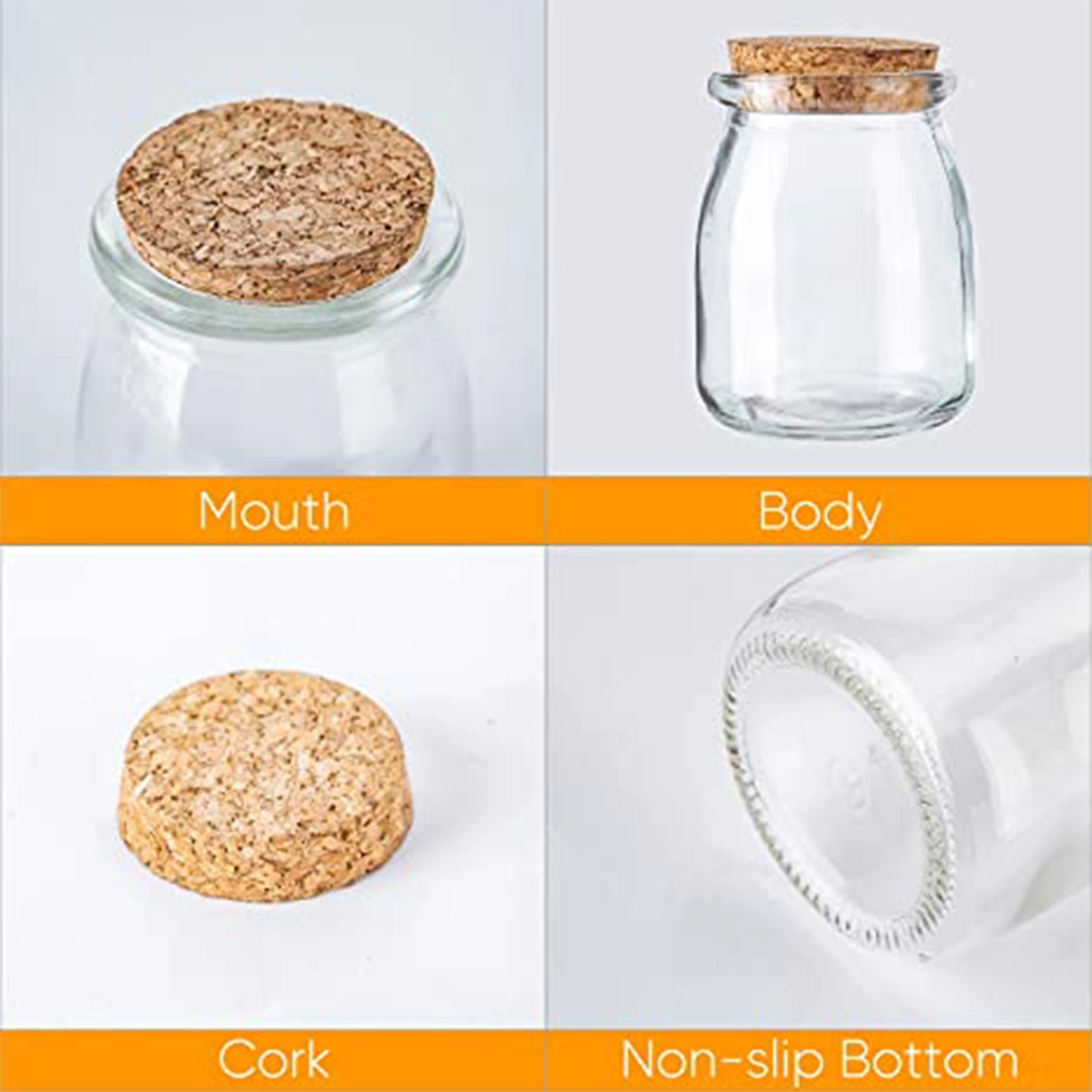 7 Oz Glass Favor Jars With Cork Lids 3