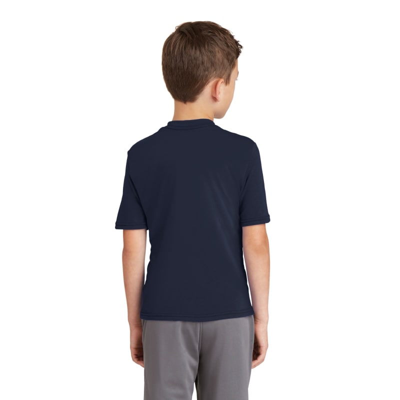 Port & Company Youth Performance Blend Tee. 7