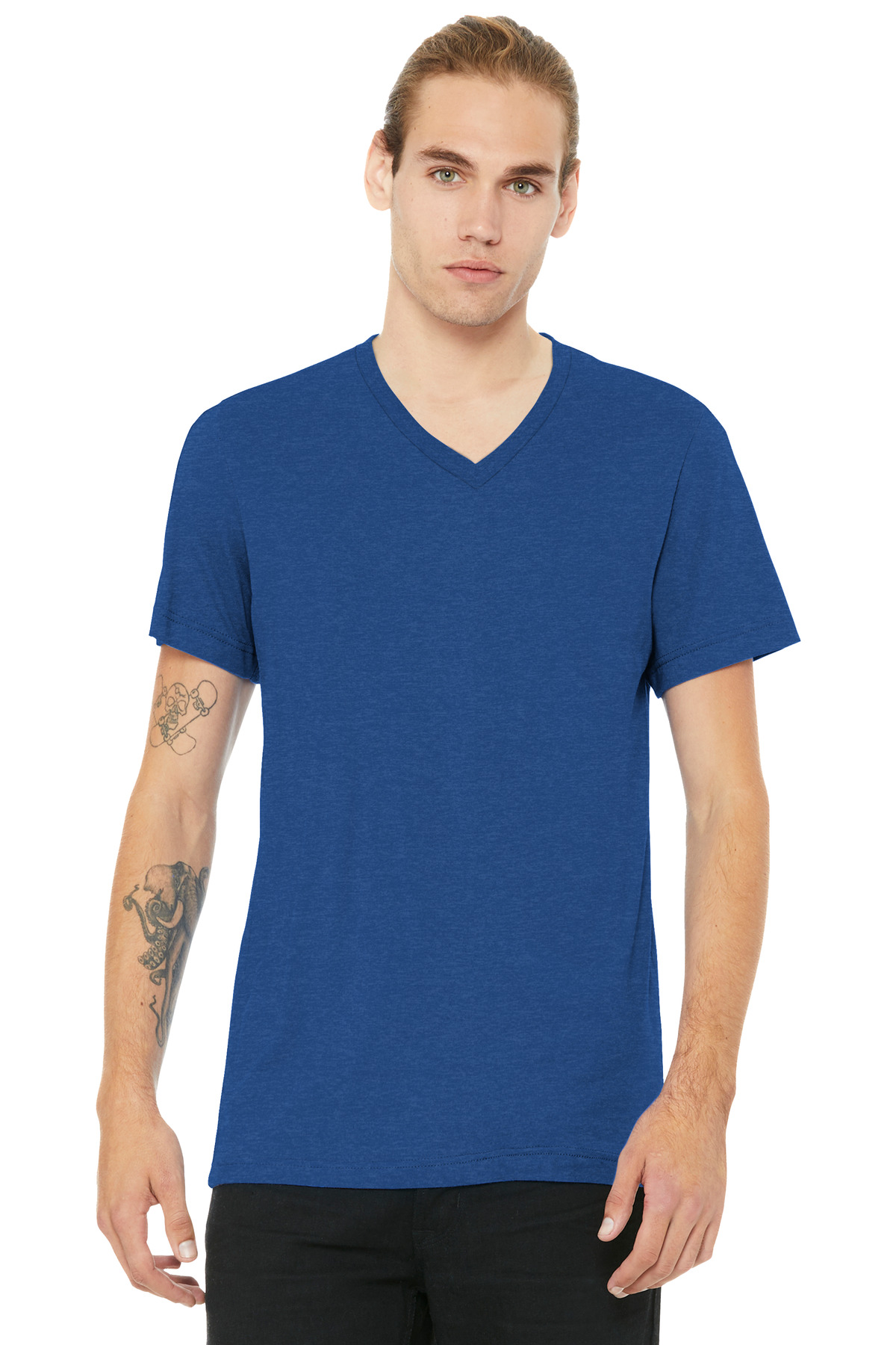 BELLA+CANVAS Unisex Heather CVC V-Neck Tee BC3005CVC 25