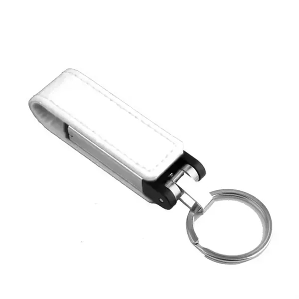 32GB Leather USB Keychain - High-Speed 3.0 Flash Drive 4