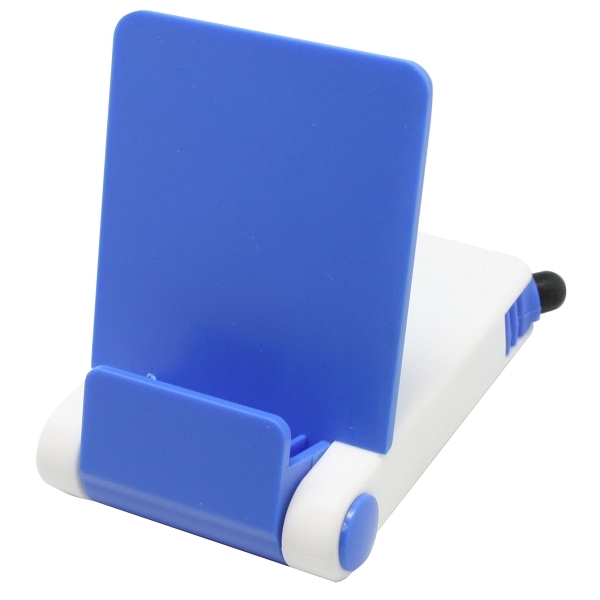 Smartphone stand with stylus and screen cleaner 1