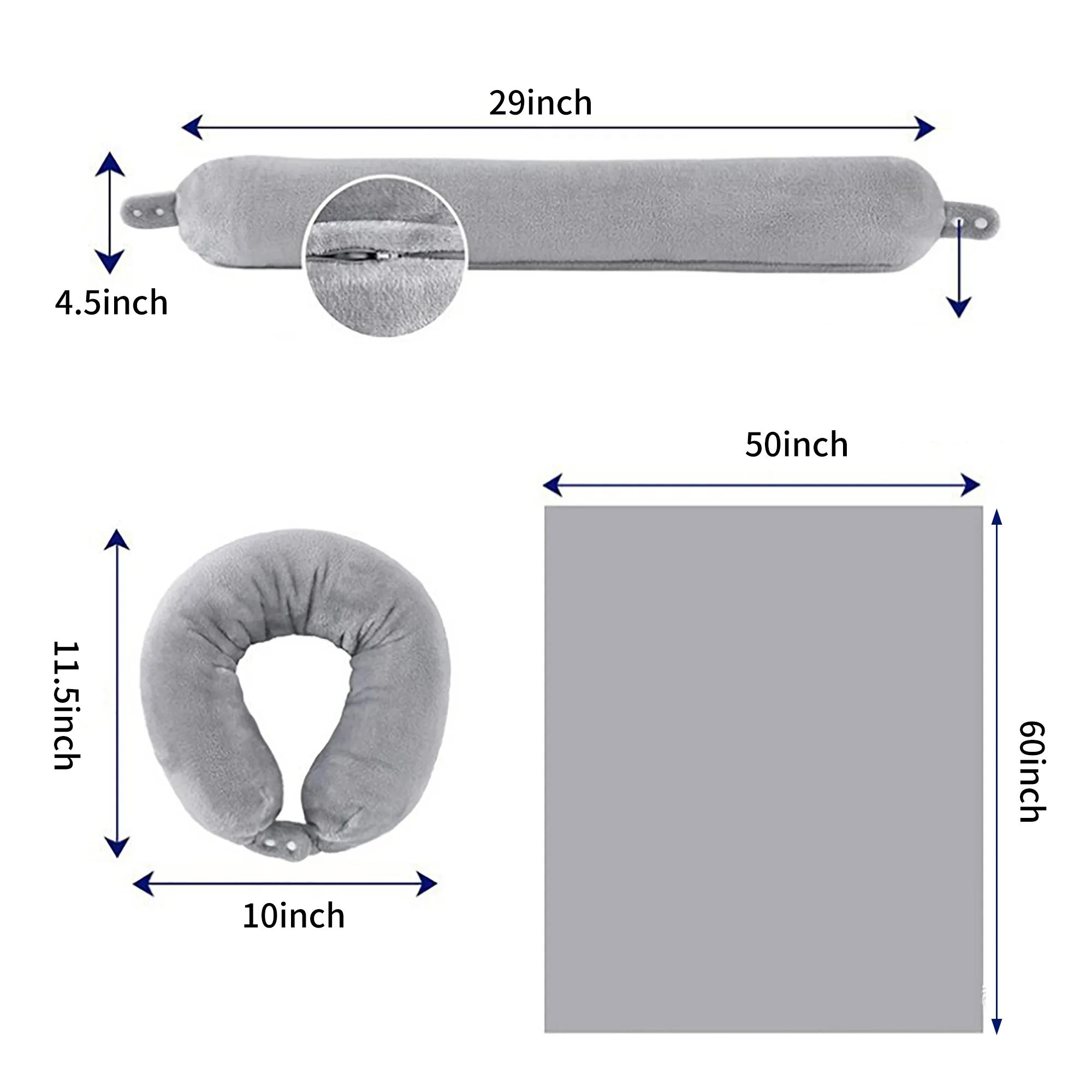 MOQ 50 2-in-1 Travel Blanket & Pillow 4