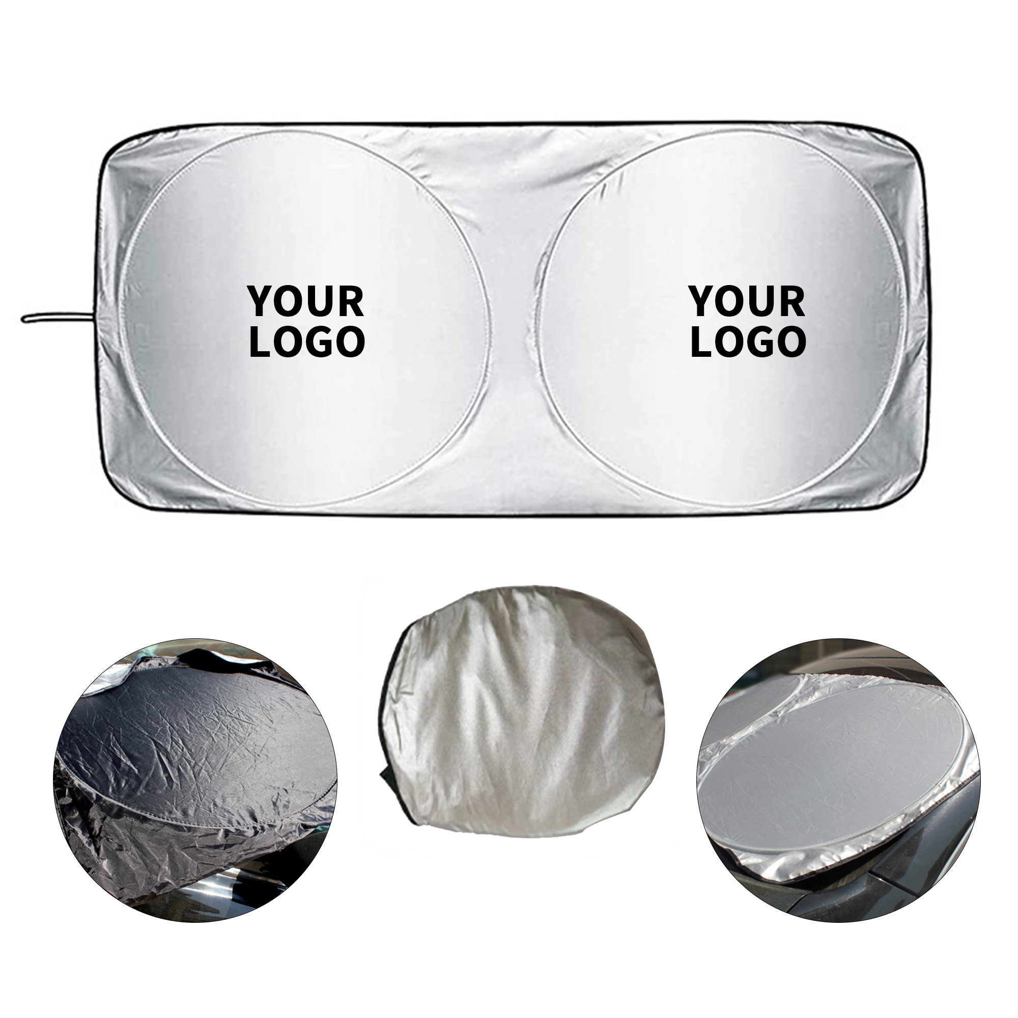 Polyester Foldable Windshield Car Sun Shade 2