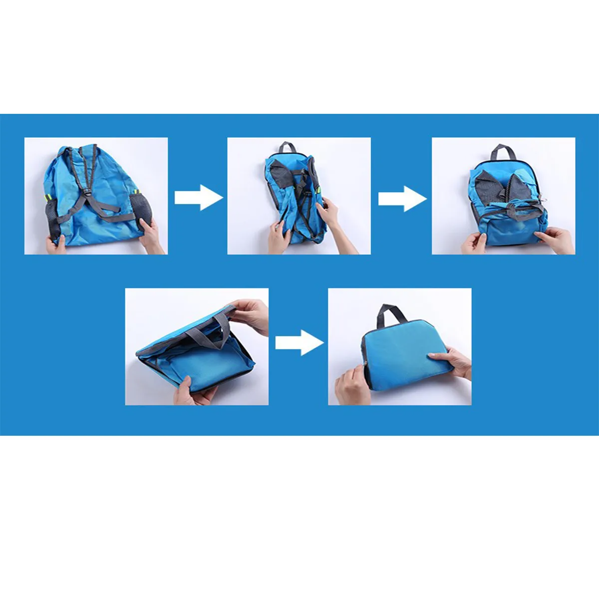 Polyester Backpack Folding Waterproof Camping Hiking Bag 5