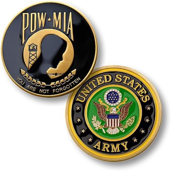 Zinc Alloy Challenge Coin with Shiny Plating Finishes - Die 9