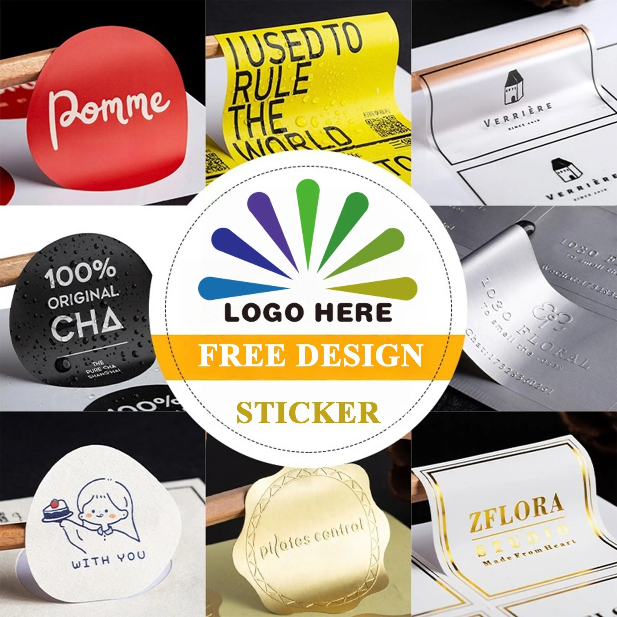 2" x 2" Round Waterproof Label Sticker