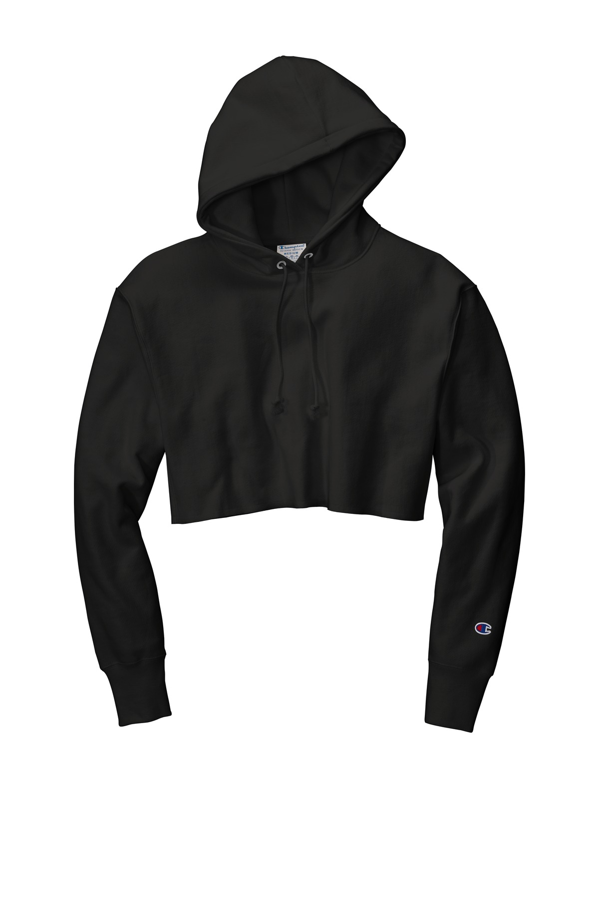 Champion Women's Reverse Weave Cropped Cut-Off Hooded Sweatshirt RW01W 19