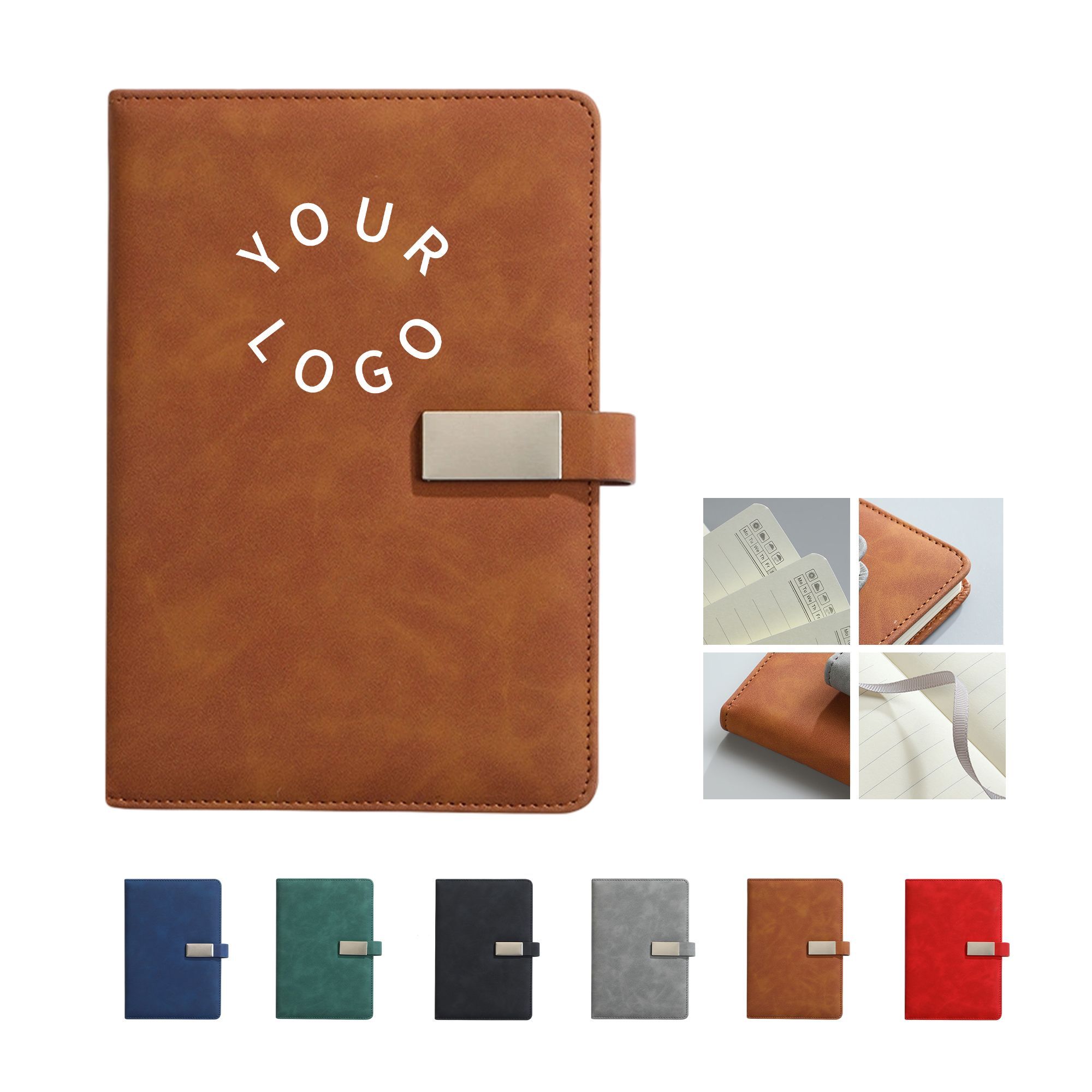 A5 Leather Note Journal Set With Writing Pen 6" By 8.3" Two Hundred Page 5