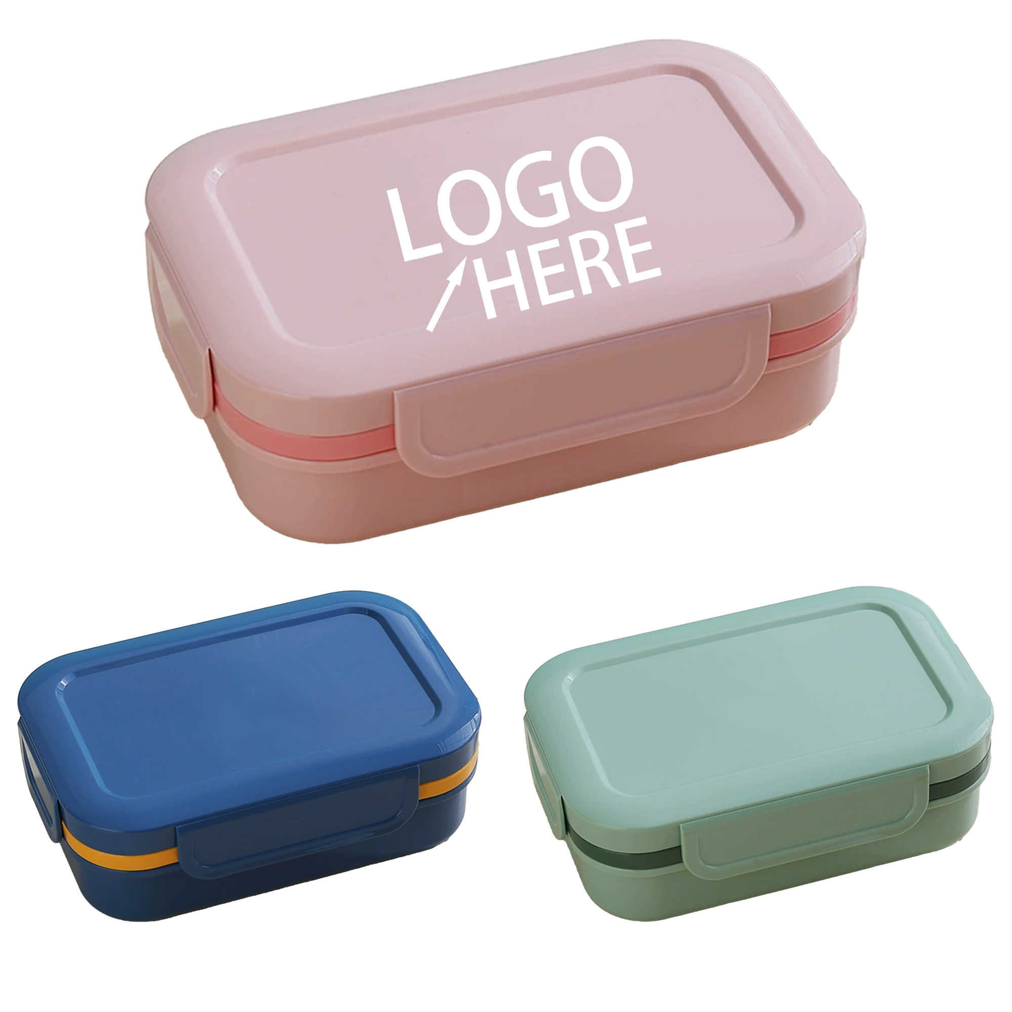 Plastic Dual-Layer Microwave Heating Lunch Box 1