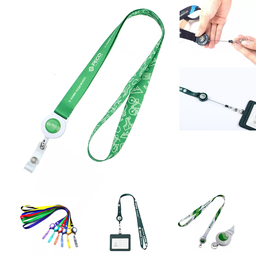 Decorated 3/4" Lanyard w/ Full color Badge Reel 7