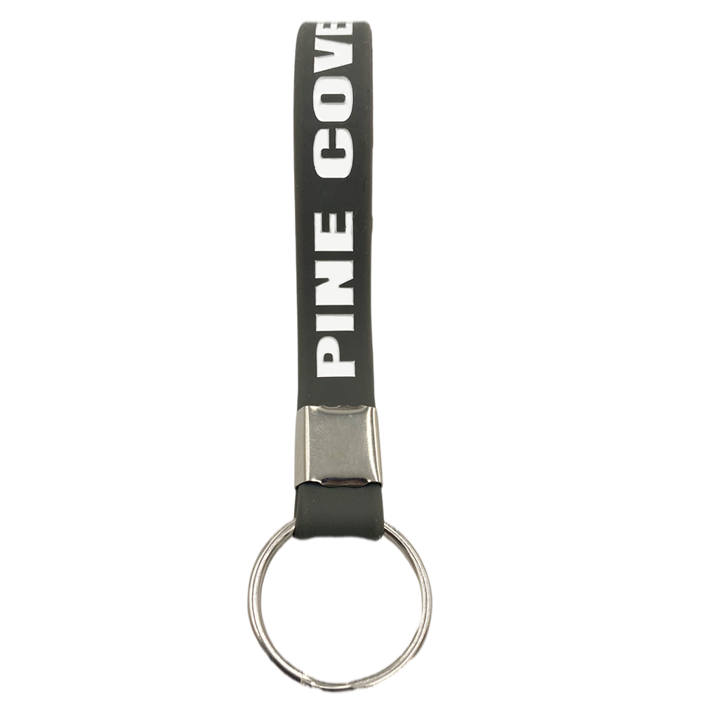 Debossed Printed Multicolor Silicone Bracelet Wrisband Keychain 1