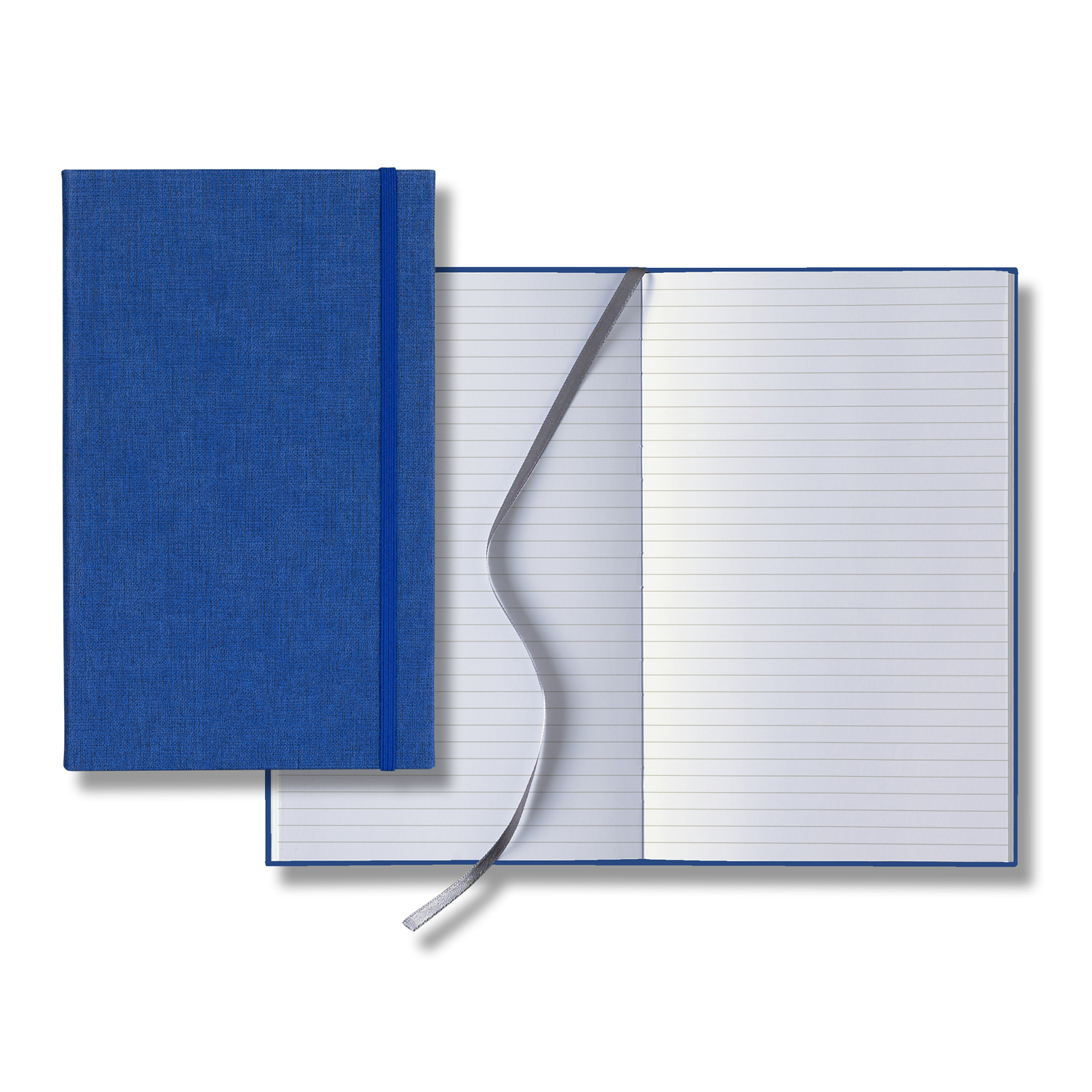 Castelli Linen Banded Medio Lined White Page Journal 6