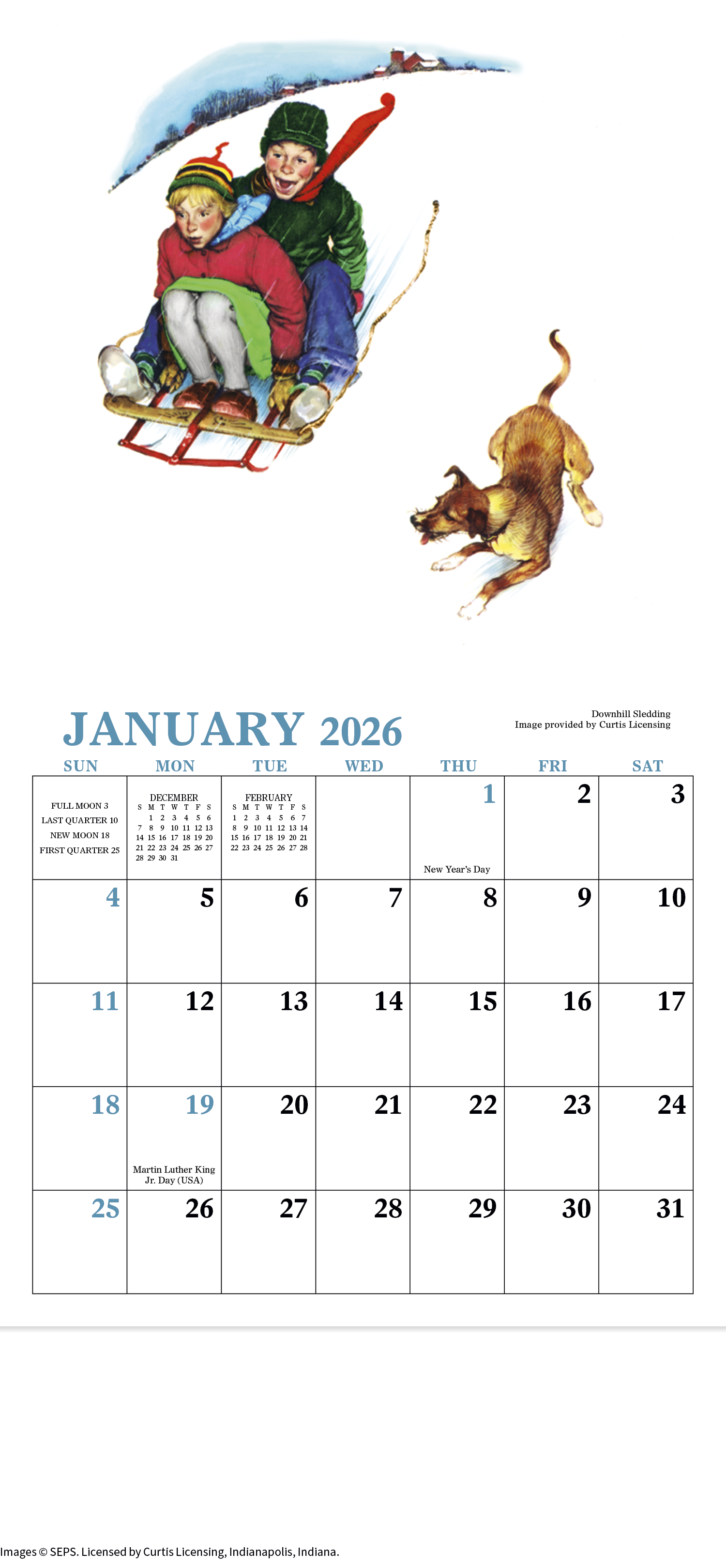 HotLine® Products Norman Rockwell Mini Calendar 8