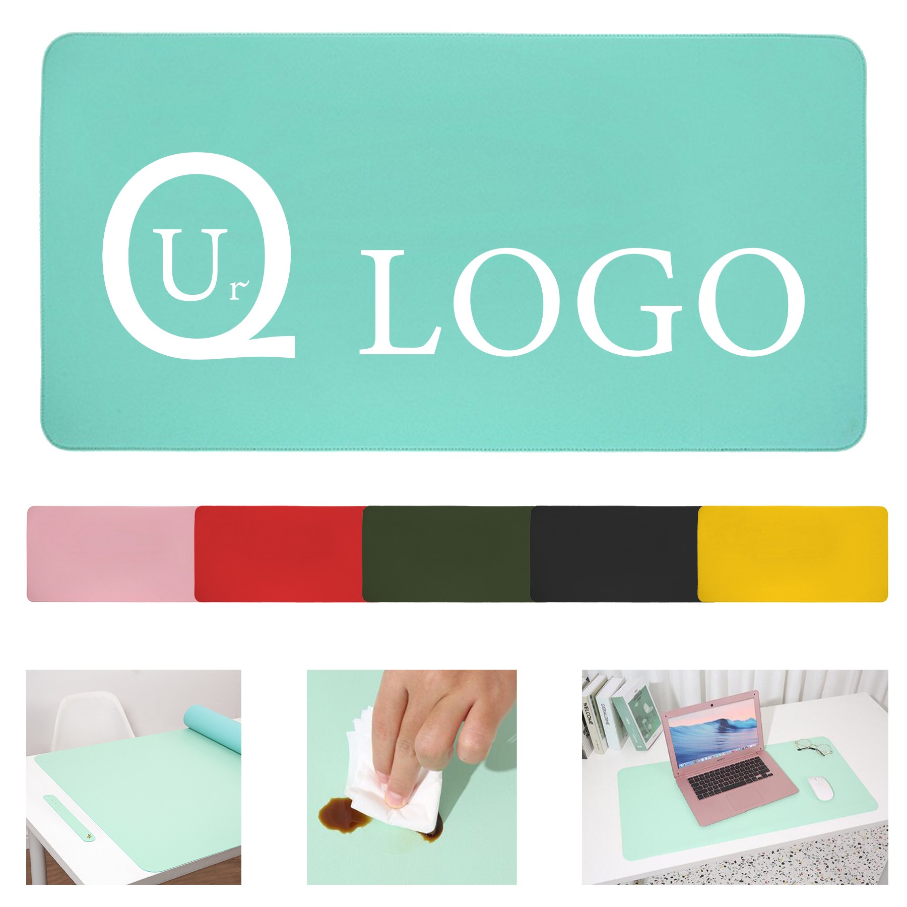 Double-Sided Pu Desk Mouse Pad