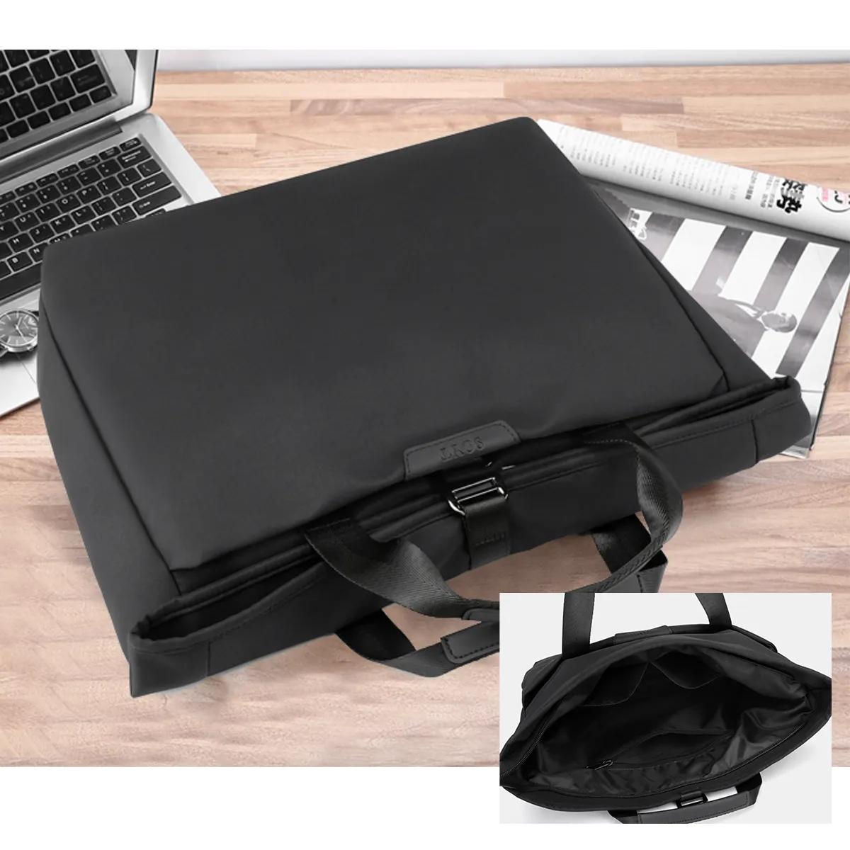 Water-Resistant Nylon Commuter Messenger Bag 4