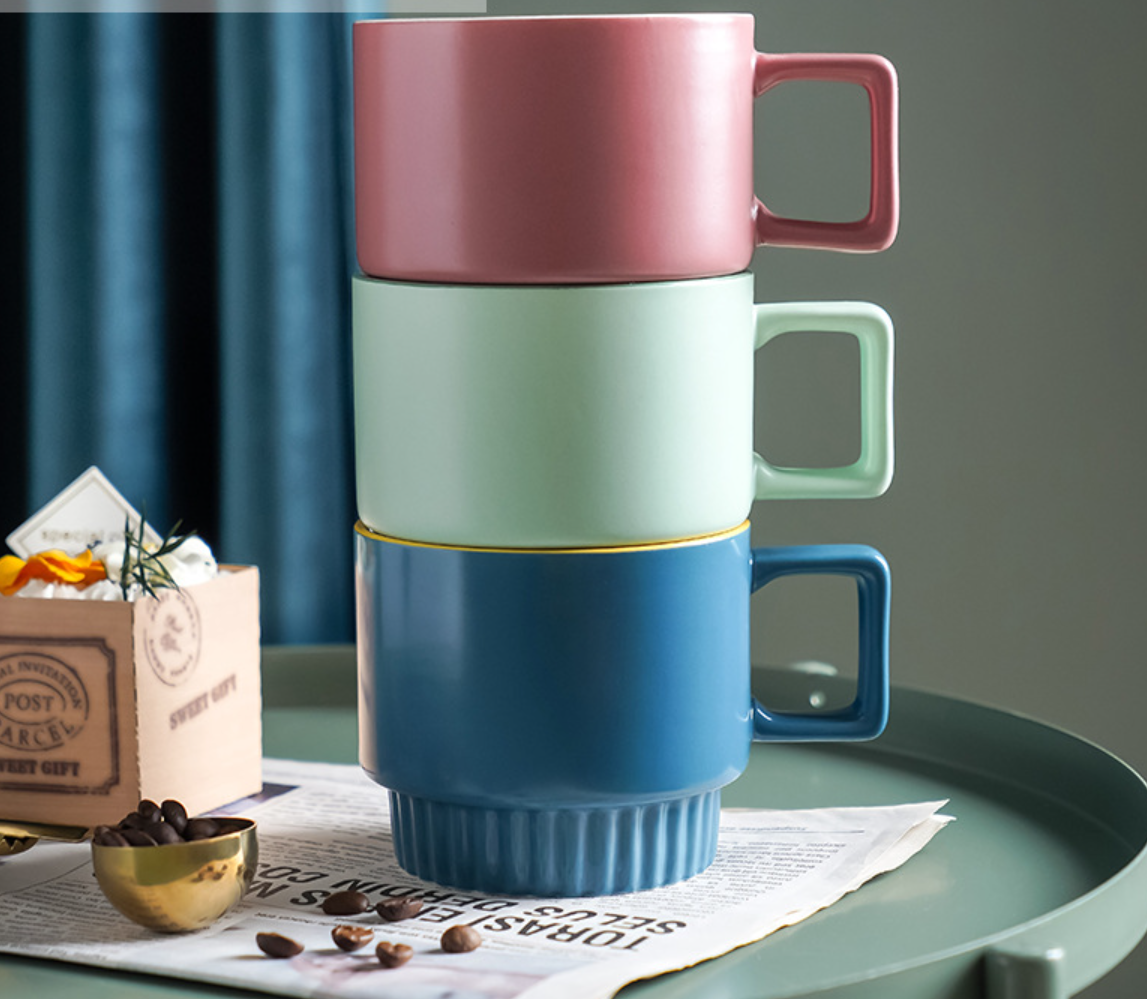 Ceramic Mark Stacking Cups 4