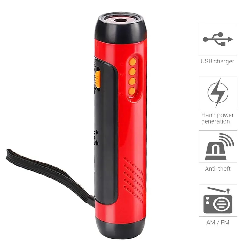 Manual Flashlight W/ Radio Power Banka 3