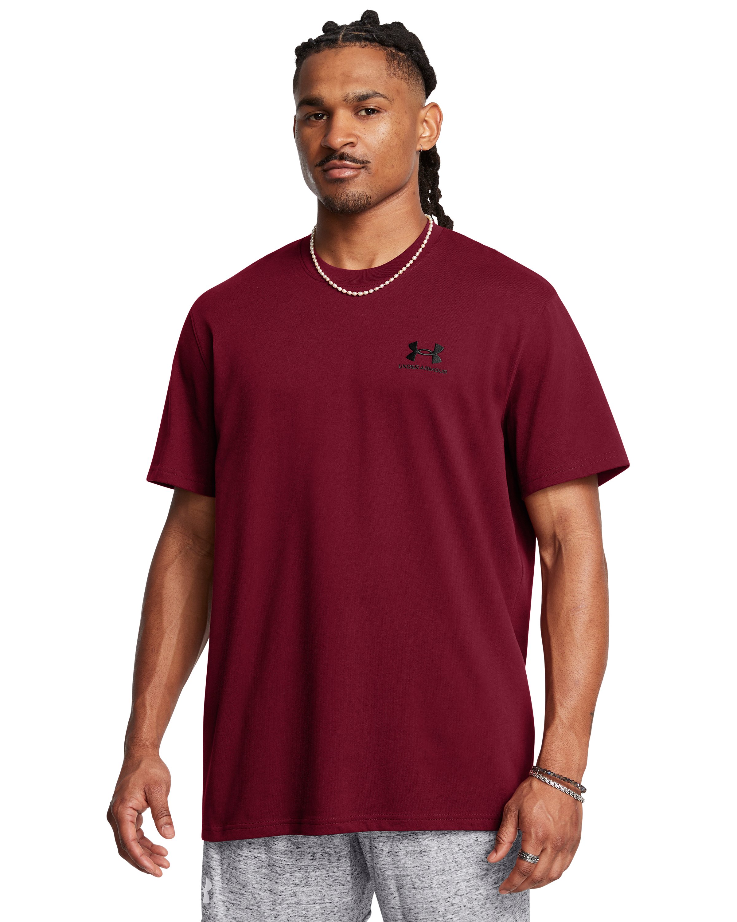 Men's UA Logo Embroidered Heavyweight Short Sleeve 6