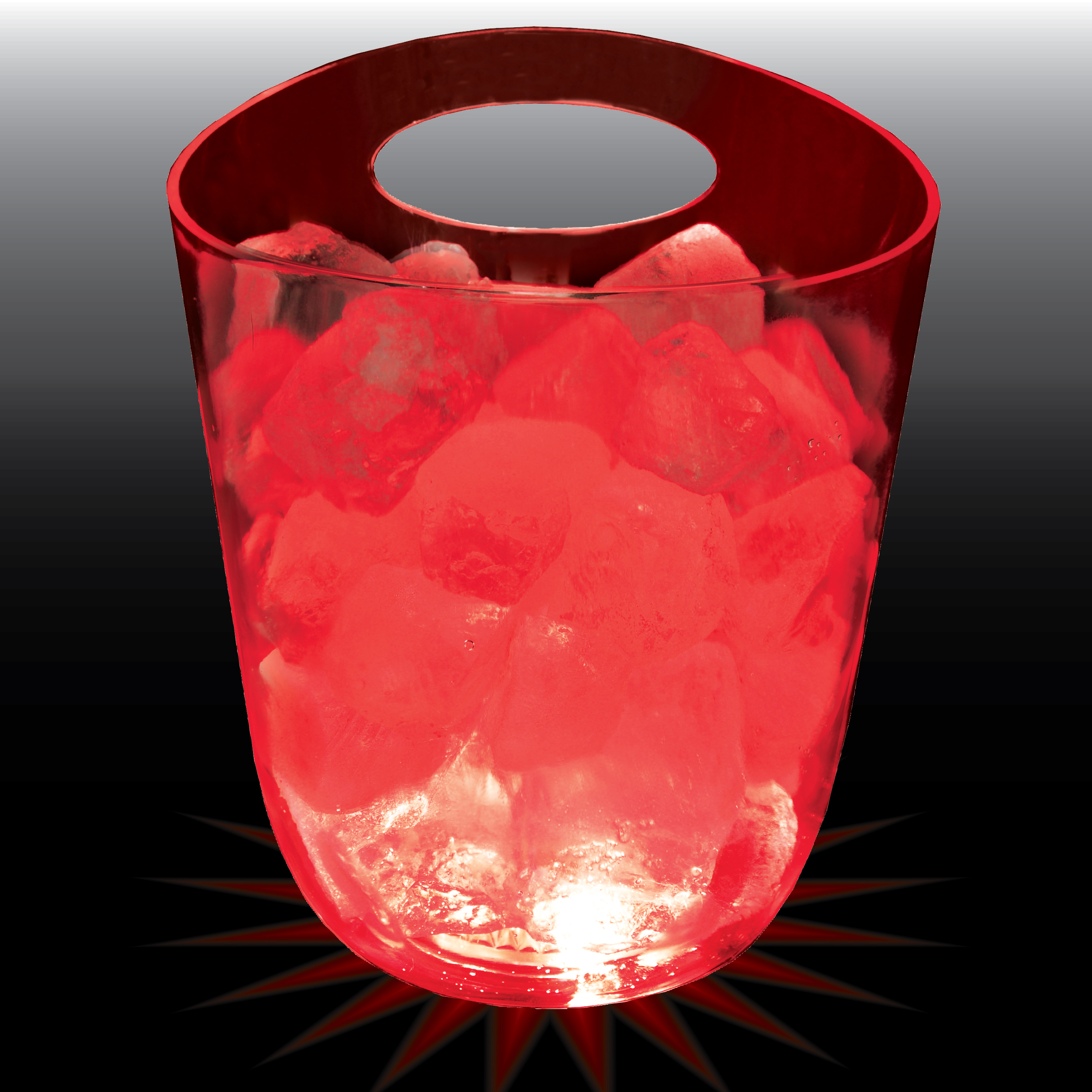125oz Lites Up Plastic Champagne Ice Bucket with Handle 18