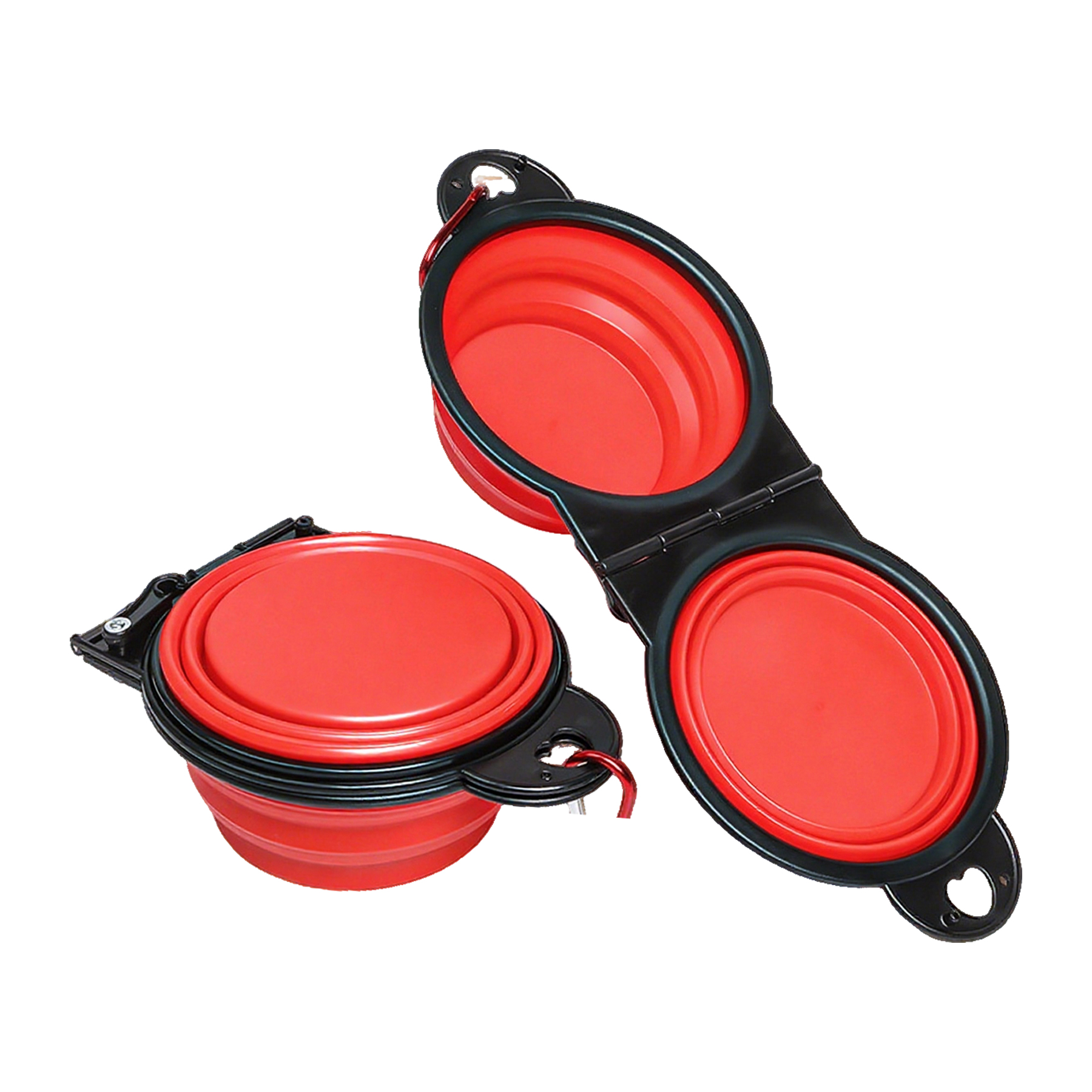 Outdoor Portable 20OZ 2-in-1 Foldable TPE Pet Bowl 2