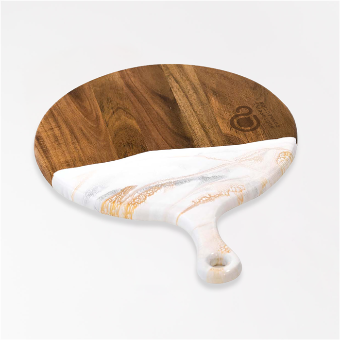 Round Paddle Acacia Cheese Board 2