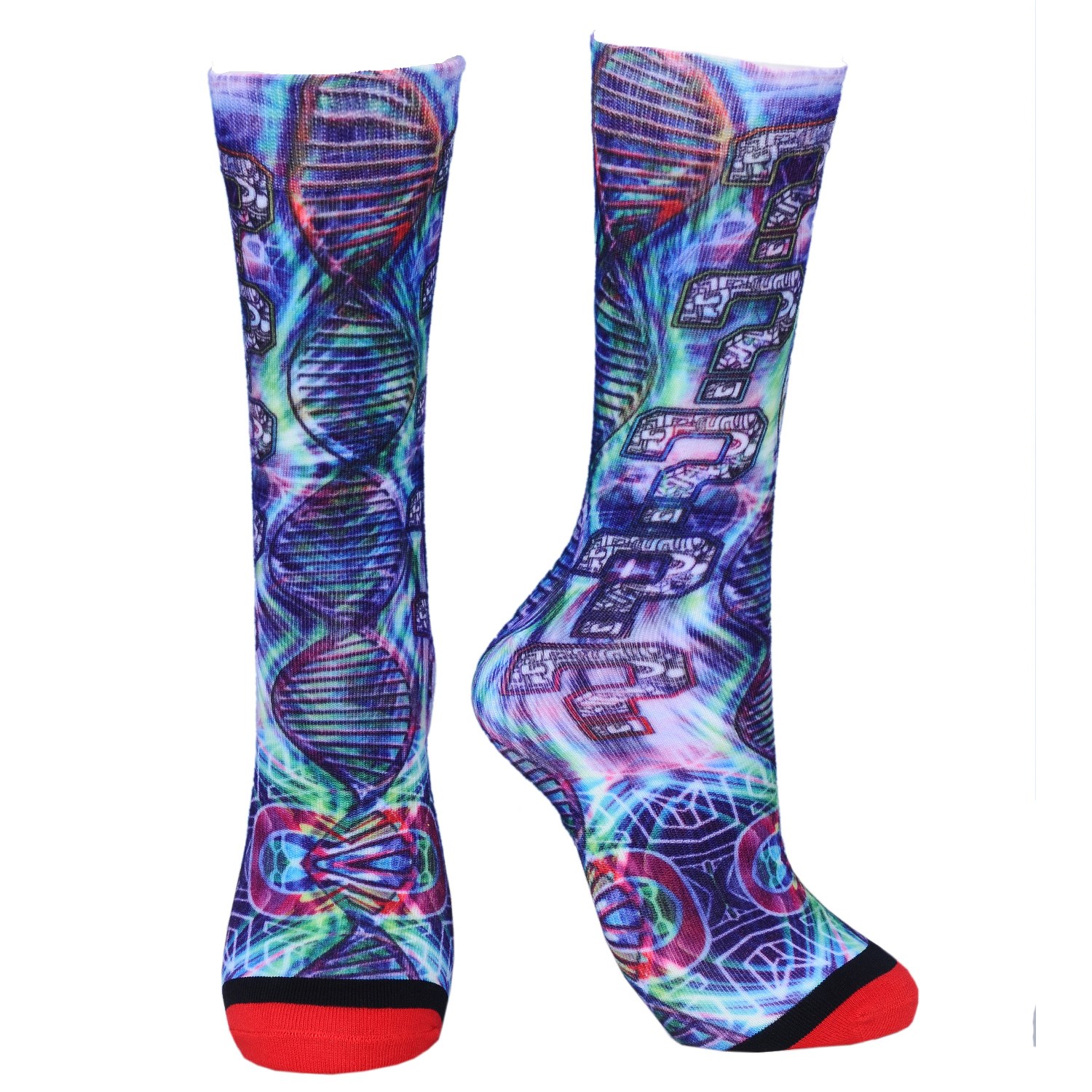 Crew 360 digital print colored toe unisex socks 5