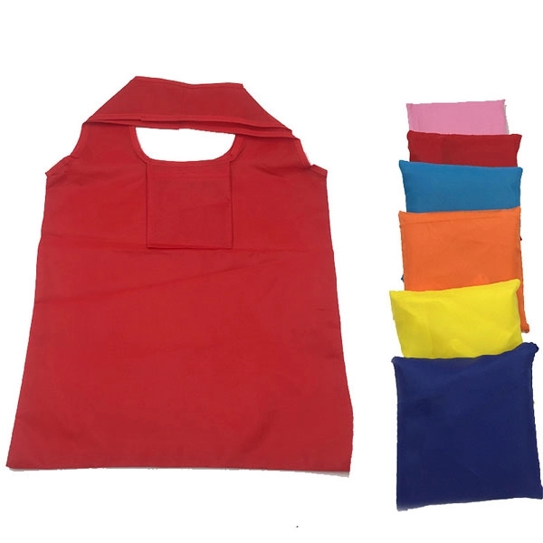 Reusable 190T Polyester Foldable Grocery Tote with Pouch 5