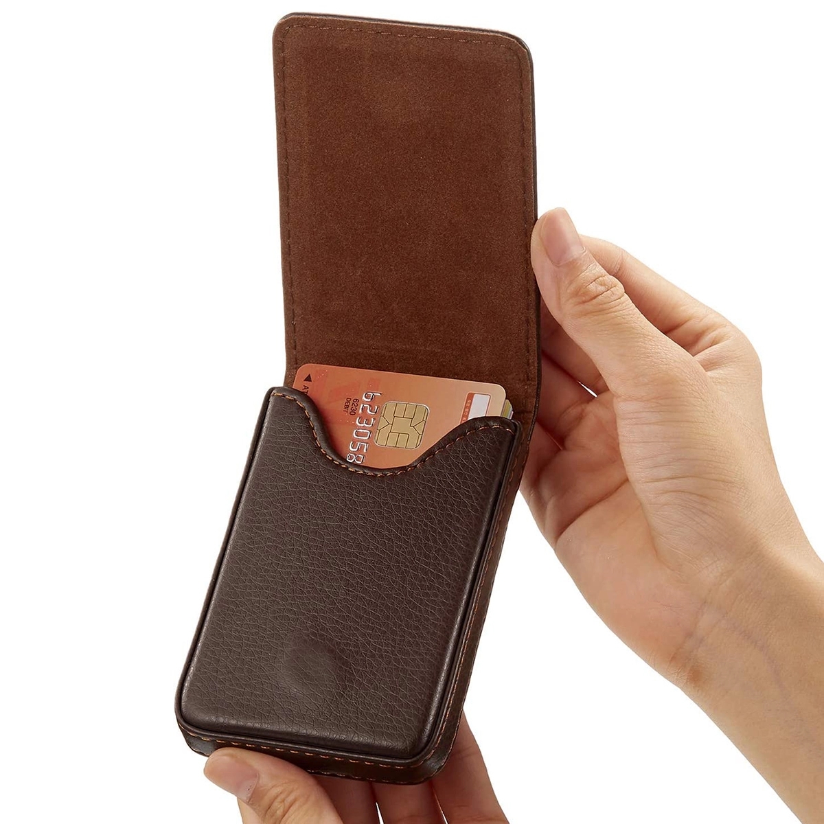 Vertical Version PU Leather Business Card Case 4