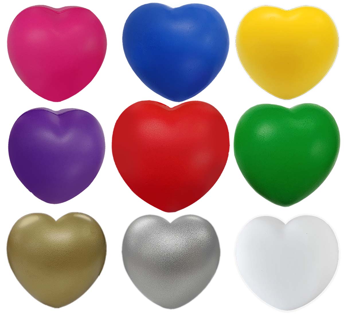 Heart Shape Stress Reliever, Semi Soft And Squeezable 10