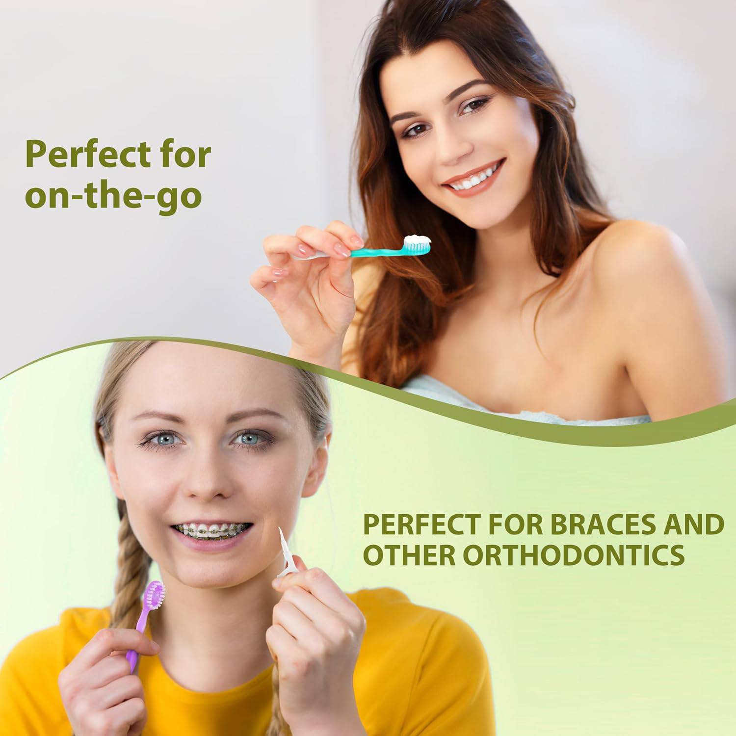 Disposable Mini Portable Toothbrush Dental Floss 2