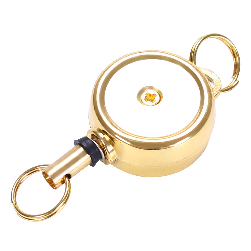 Telescopic Metal Badge Reel with Key Ring 2