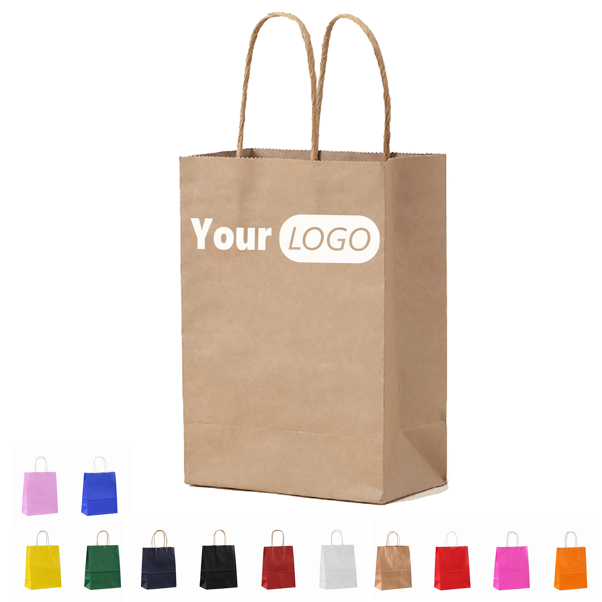 Party Kraft Paper Bag with Handle in Vibrant Colors 4
