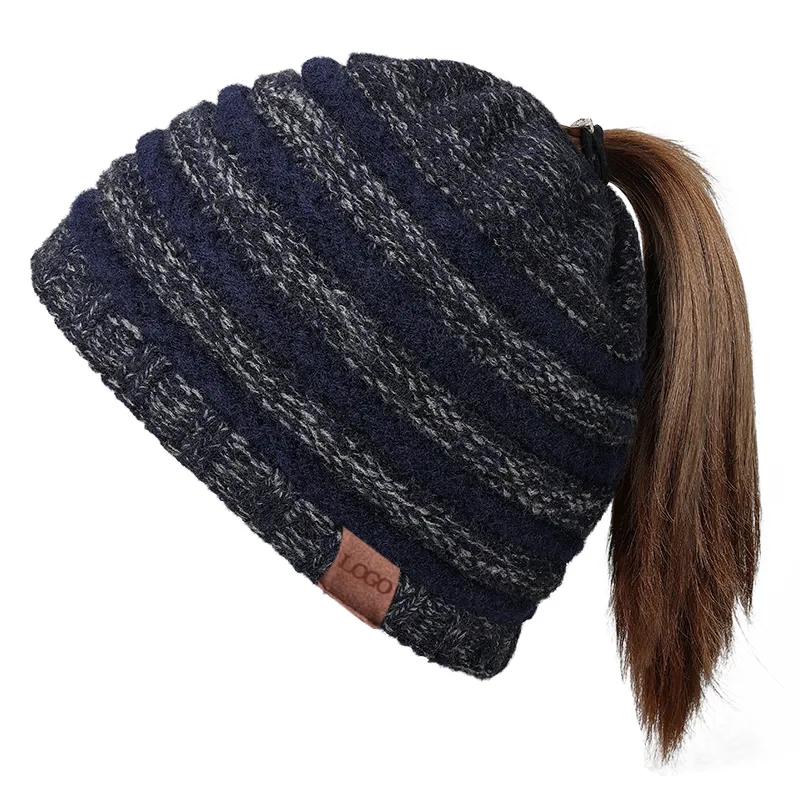Women's Striped Empty Top Hat In Winter 5