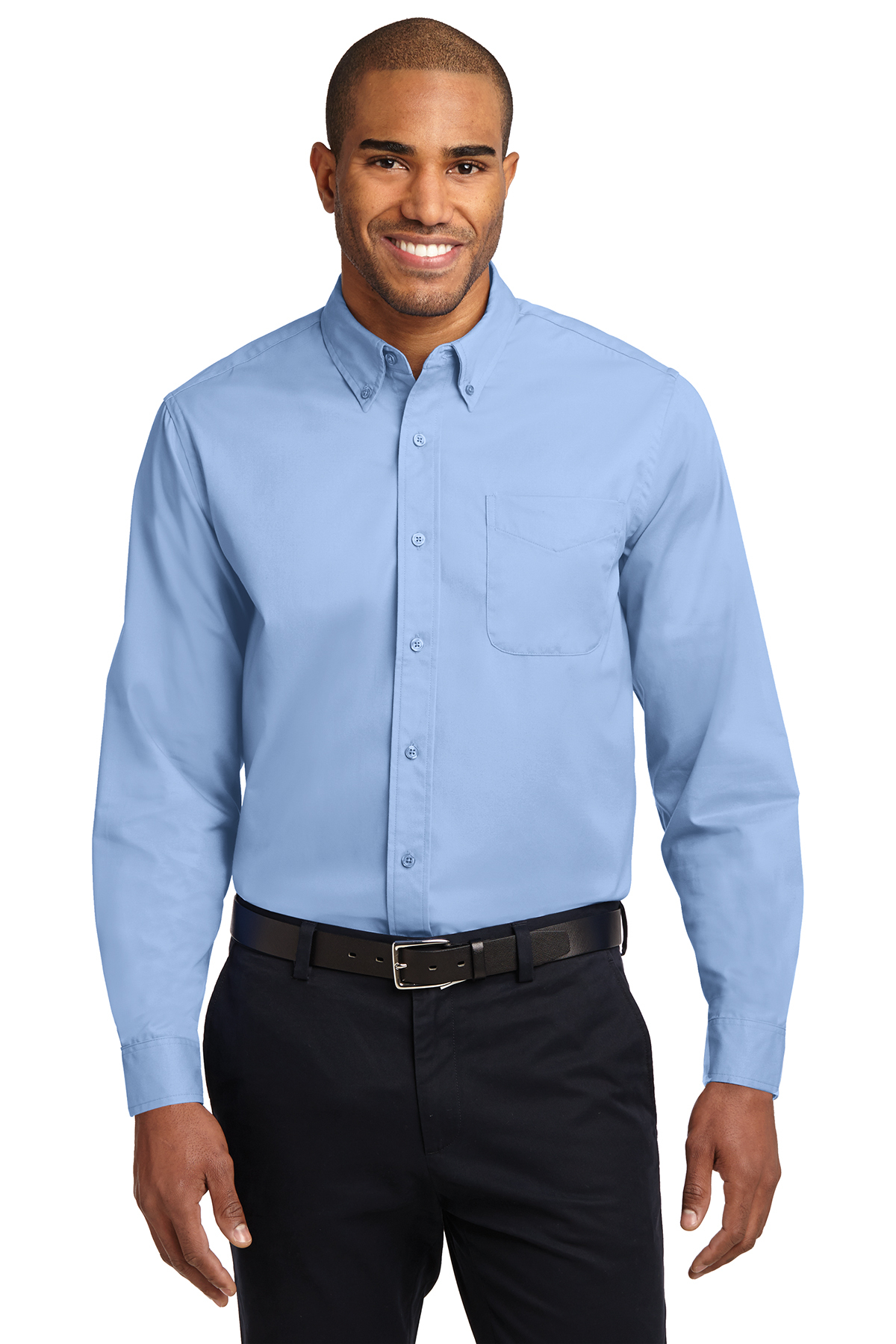 Men's Long Sleeve Oxford Button-Down Easy Care Shirts 22