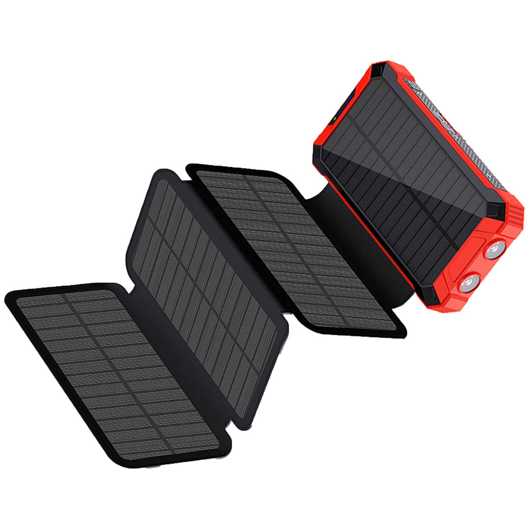 20000mAh LED Flashlight Solar Charger Power Bank 4