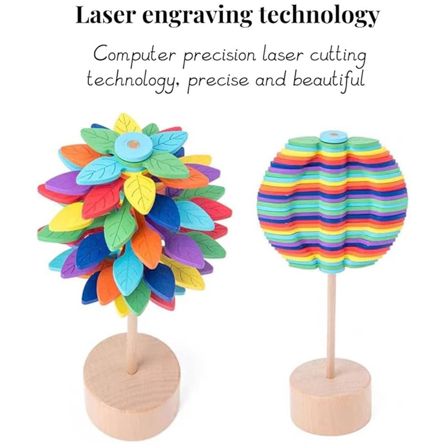 Wooden Spinning Lollipop Stress Relief Toy 6