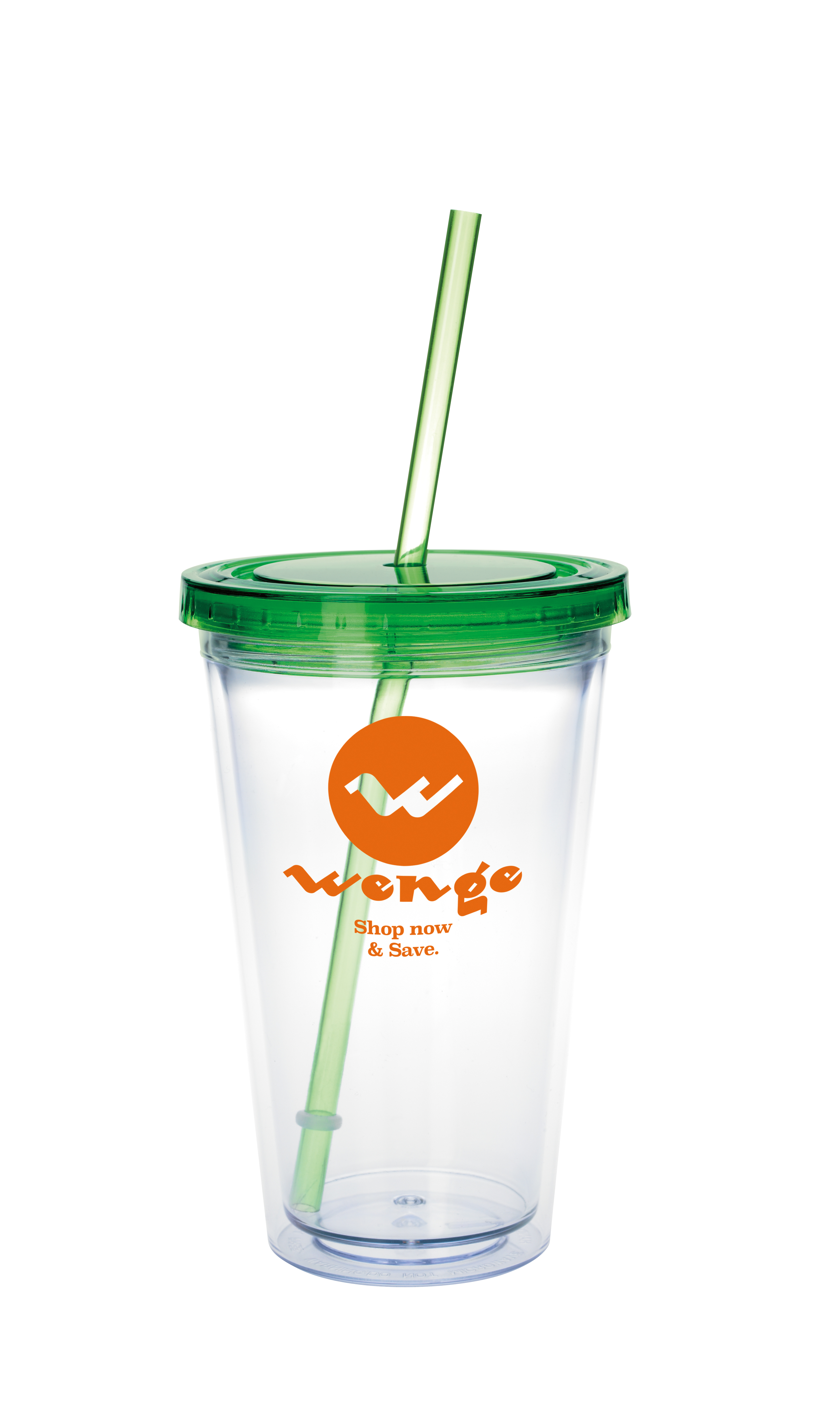 Good Value™ Clear Tumbler with Colored Lid - 18 oz. 42