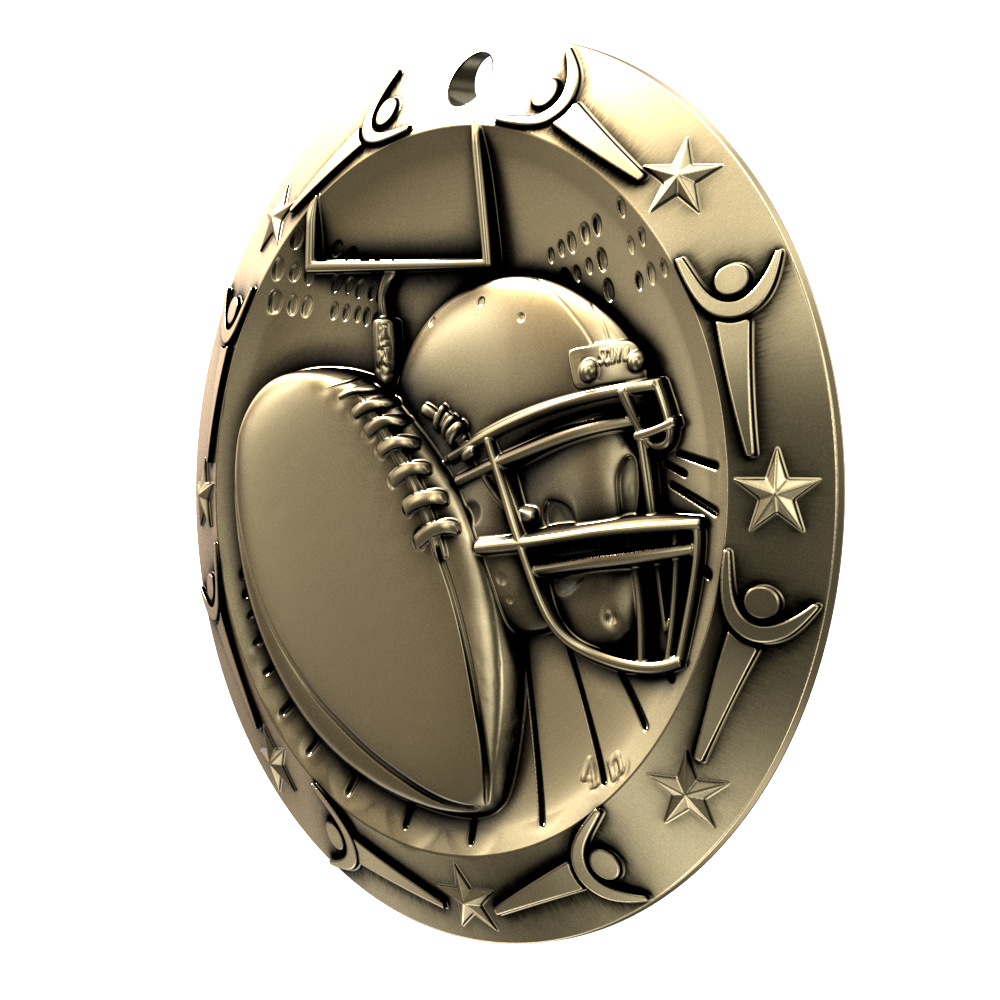 Football World Class Medallion (3") 5