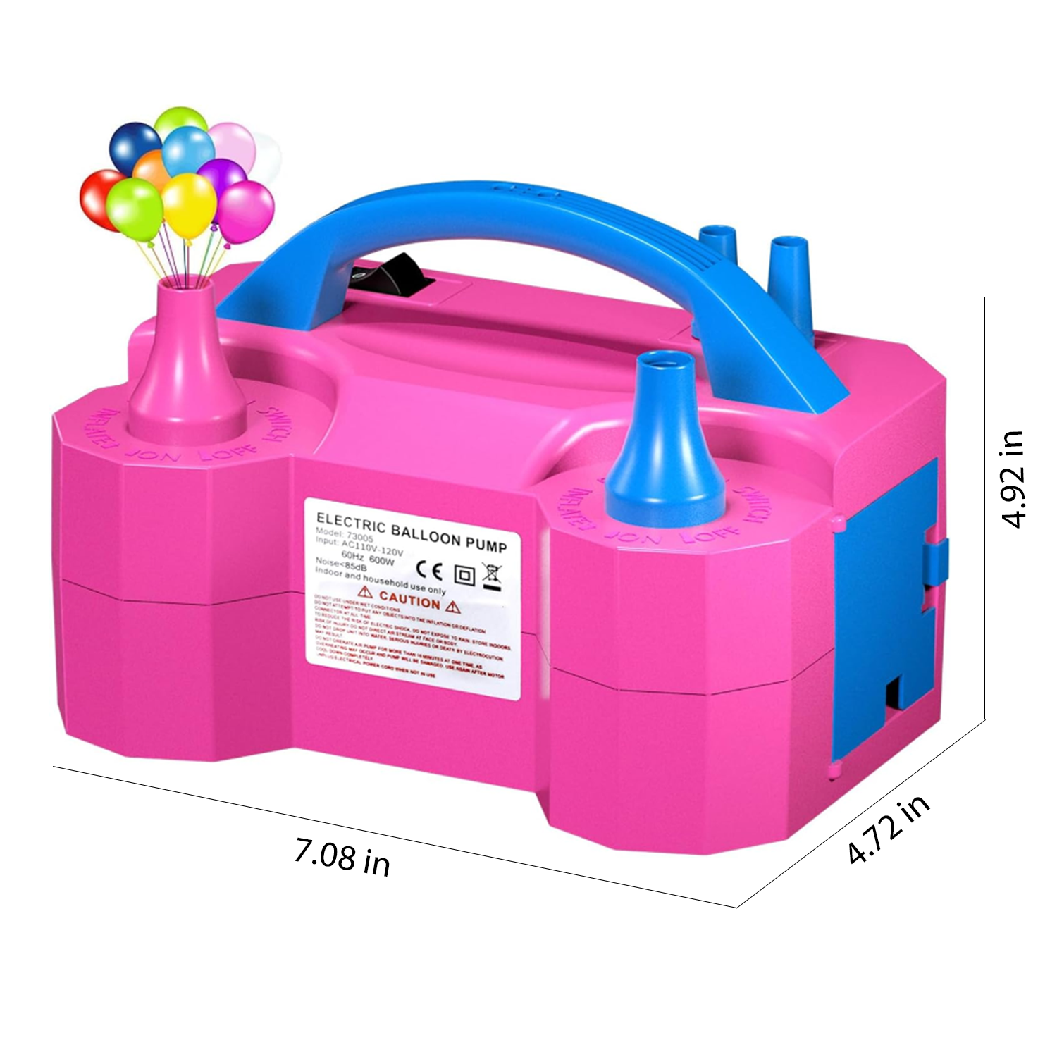 Electric double hole balloon inflation pump 3