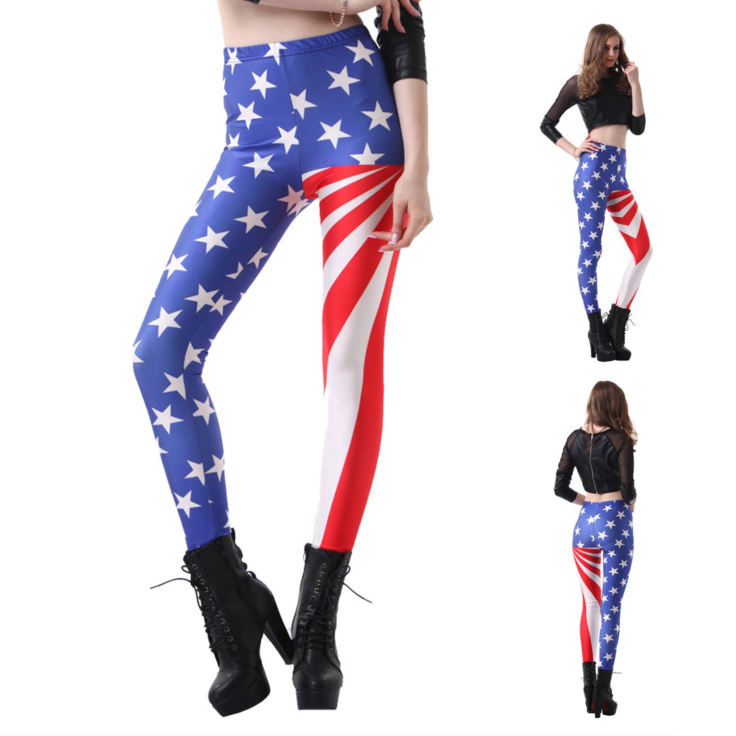 American flag all-one leggings