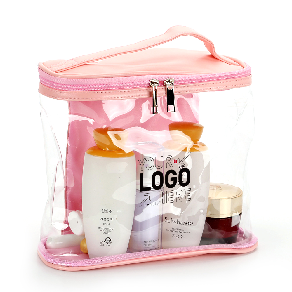 Transparent Makeup Cosmetic Bag With Zipper And Handle 8