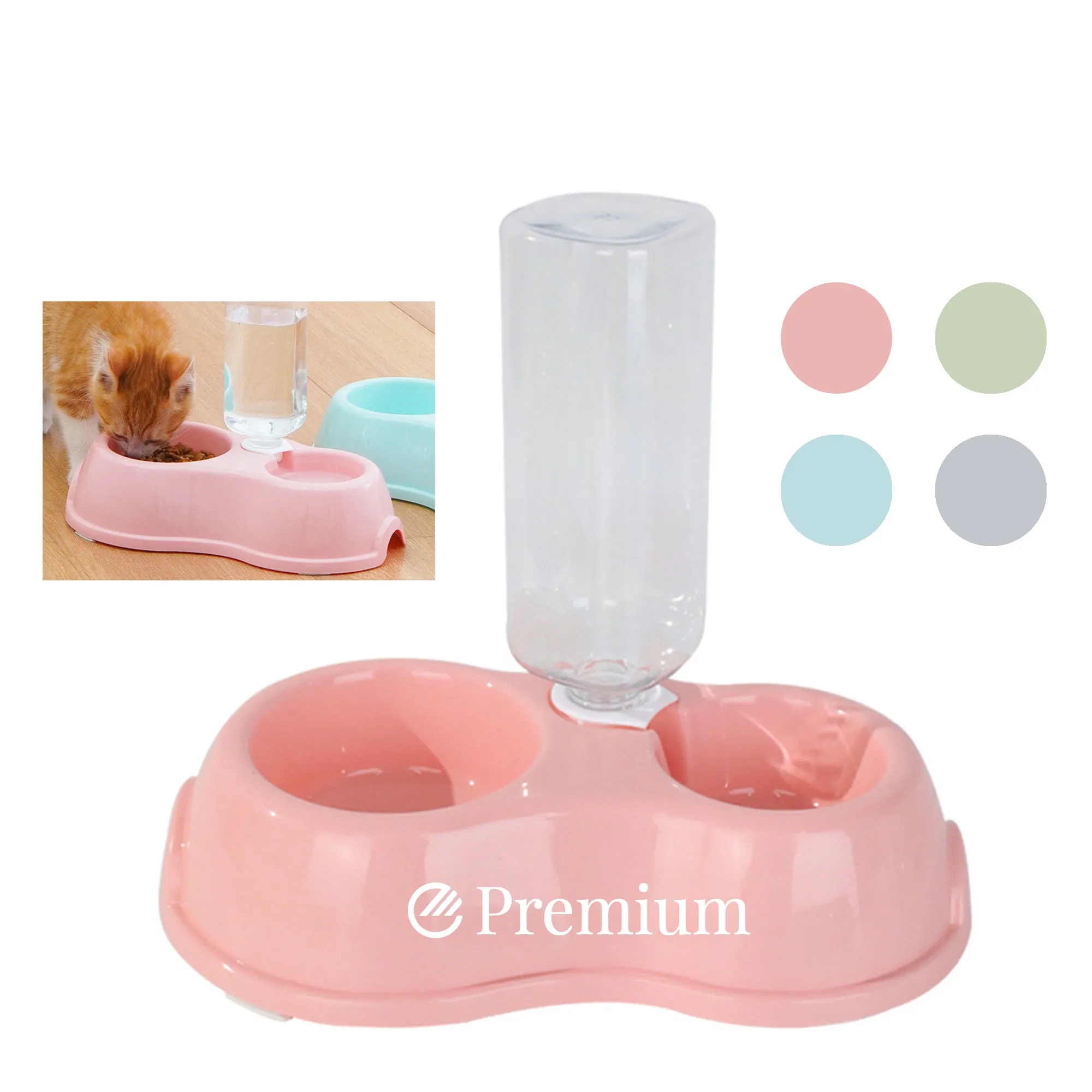 2 in1 Pet Water and Food Dog Cat Bowl Set