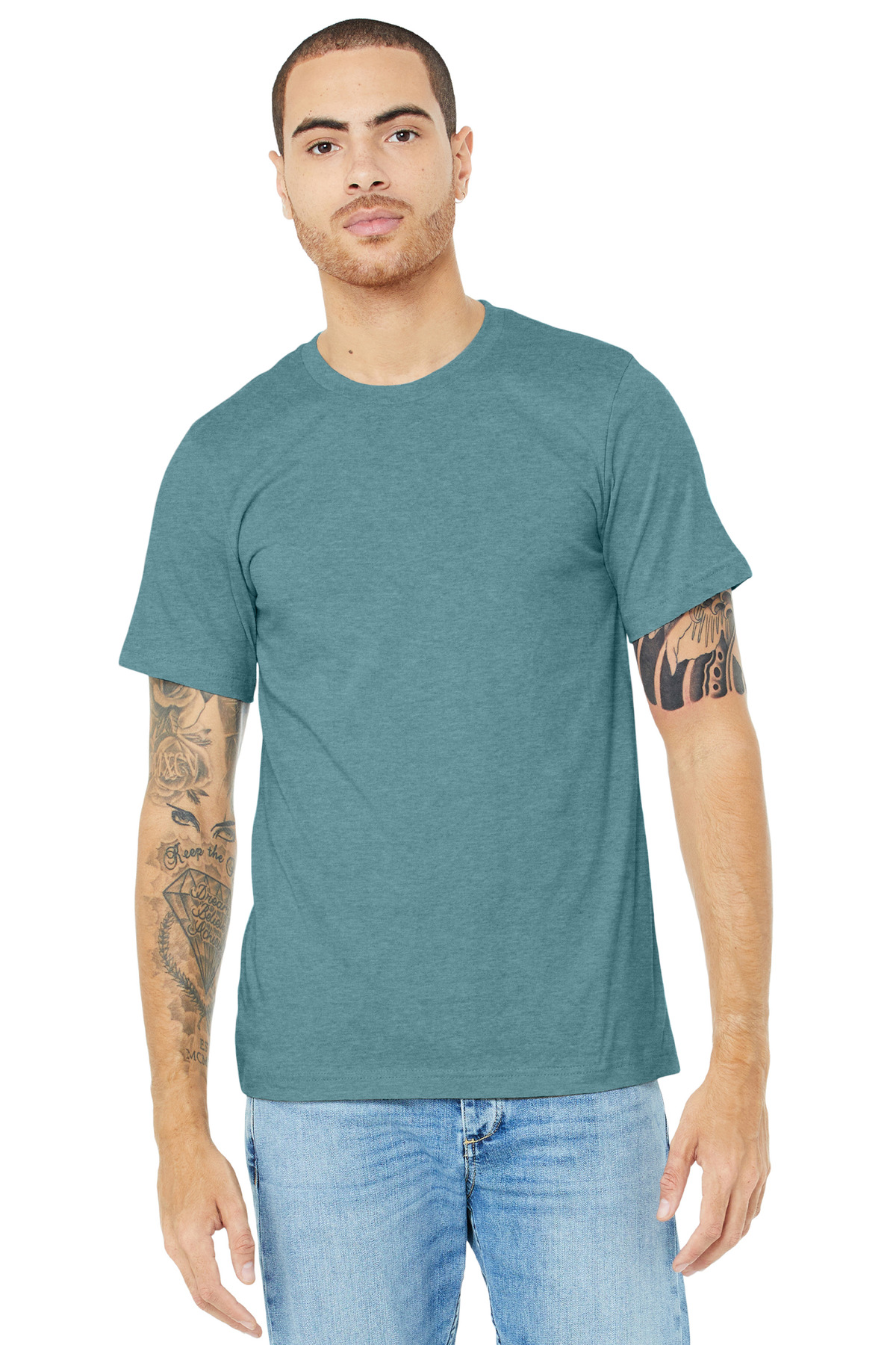 BELLA+CANVAS Unisex Heather CVC Short Sleeve Tee. BC3001CVC 443
