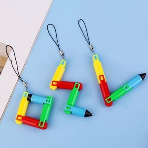 Folding Ballpoint Pen With Keychain 7