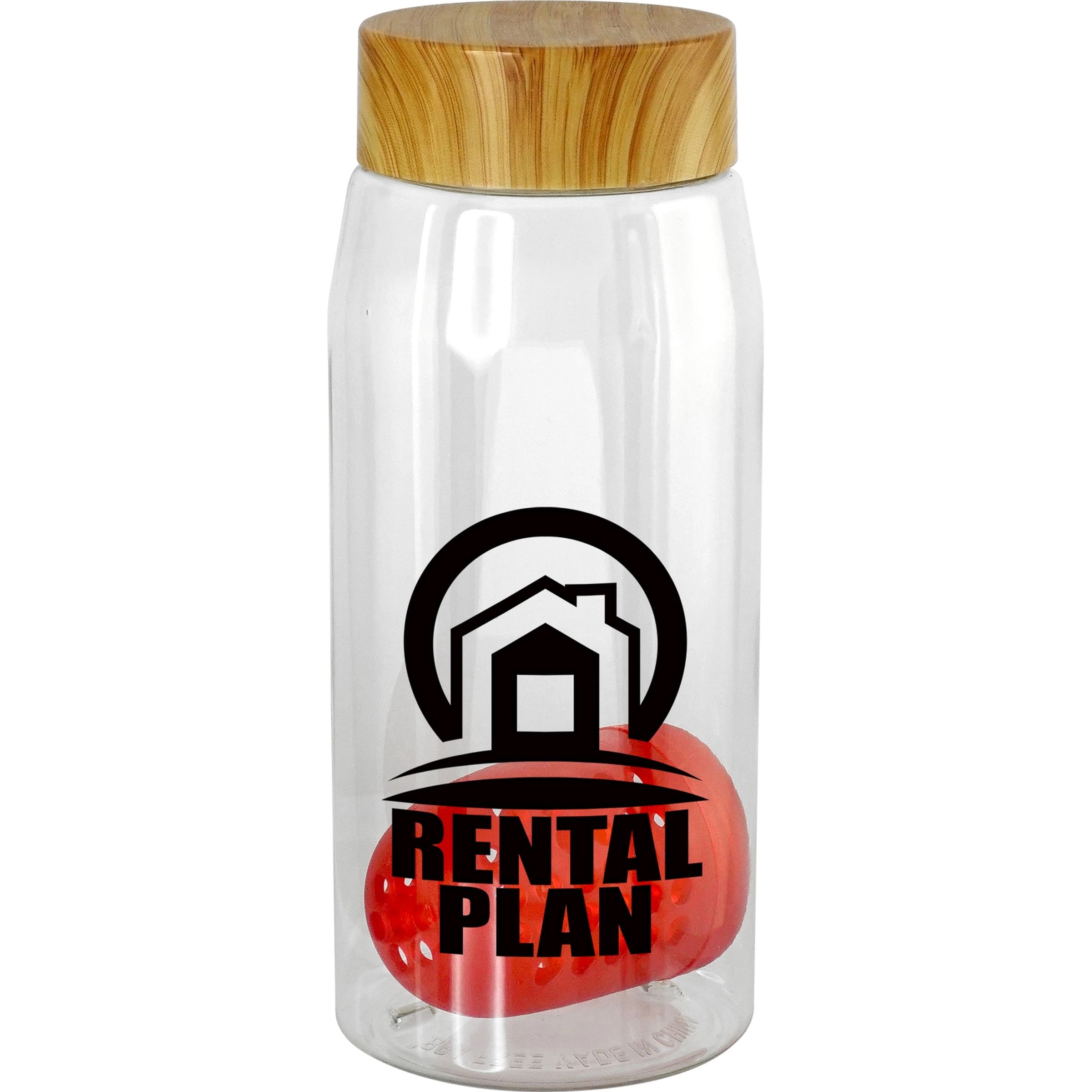 Bamboo Pattern 25 oz. Recycled Bottle with Floating Infuser 5