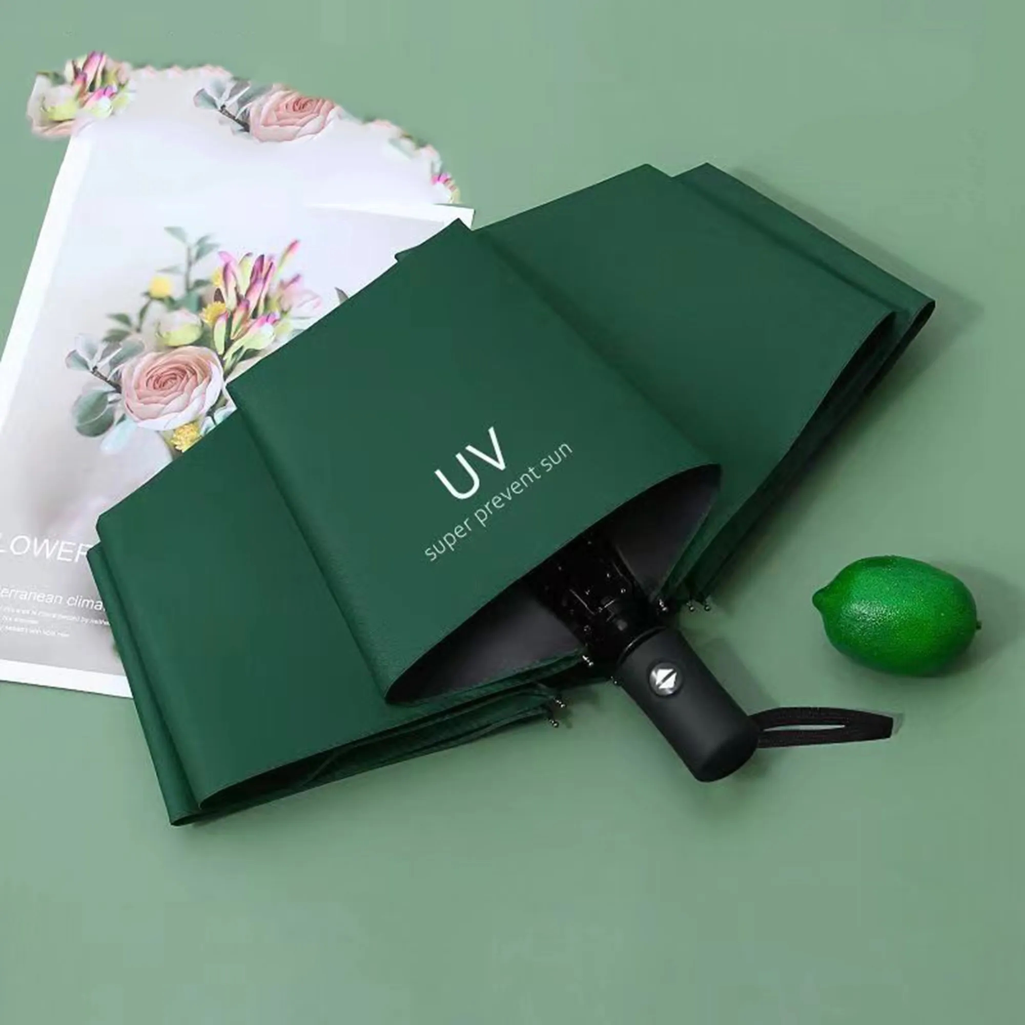 Auto Open UV Umbrella - 8-Rib Sun & Rain Proof 3