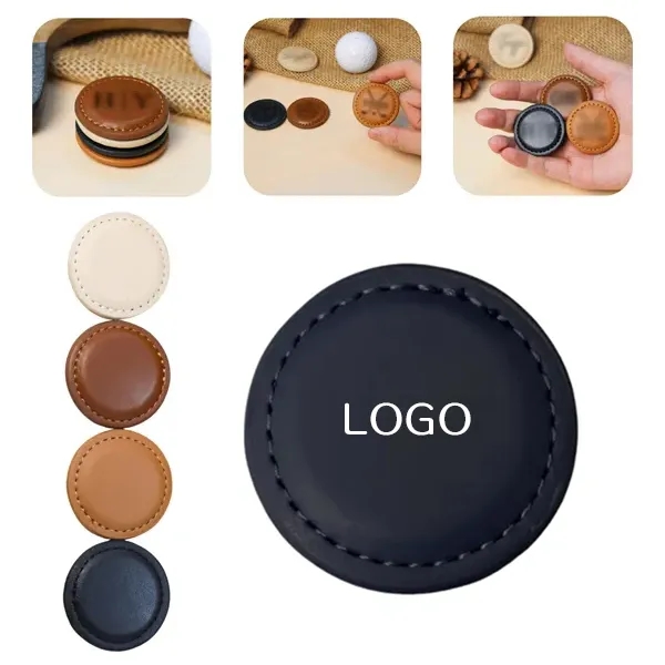 PU Leather Golf Ball Markers - Durable Accessories 1